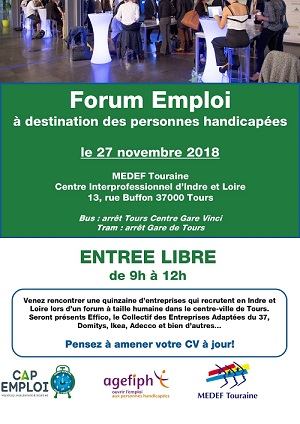 Affiche du Forum emploi du M.E.D.E.F