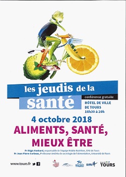 Affiche du jeudi de la santé dont la conférence est sur l'alimentation