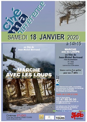 Affiche de la séance ciné ma différence avec le film Marche avec les loups