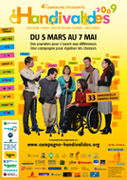 affiche de la campagne avec photos de personnes valides et handicapées