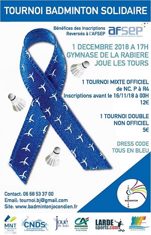 affiche du badminton solidaire