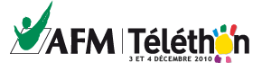 Logo de l'A.F.M et du Téléthon pour l'année 2010