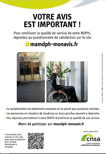 Affiche de l'enquête de satisfaction