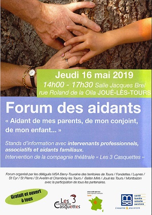 Affiche du forum des aidants du 16 mai à Joué les Tours