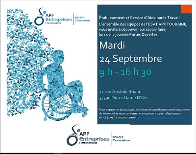 Affiche de la journée portes ouvertes de l'E.S.A.T