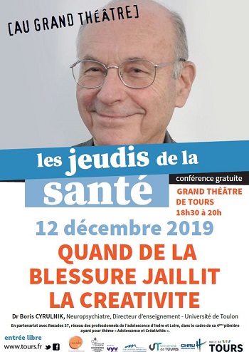 Affiche de la conférence des jeudis de la santé avec Boris Cyrulnik