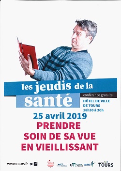 Affiche de la conférence "Prendre soin de sa vue en vieillissant"