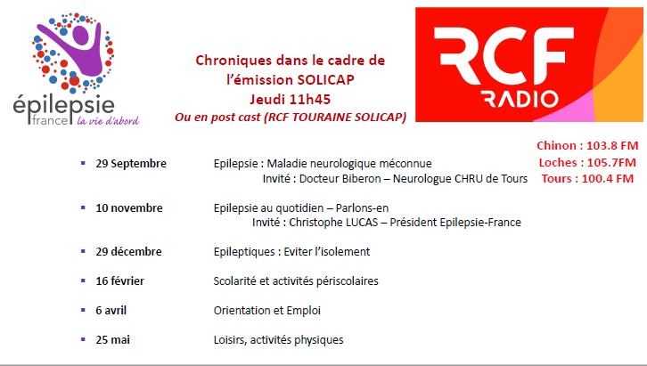 programme des émissions de radio sur le thème de l'épilepsie