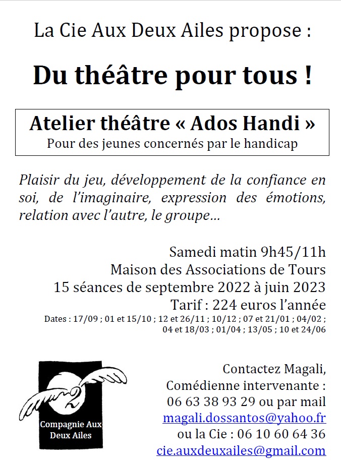 Affiche des ateliers Ados handi