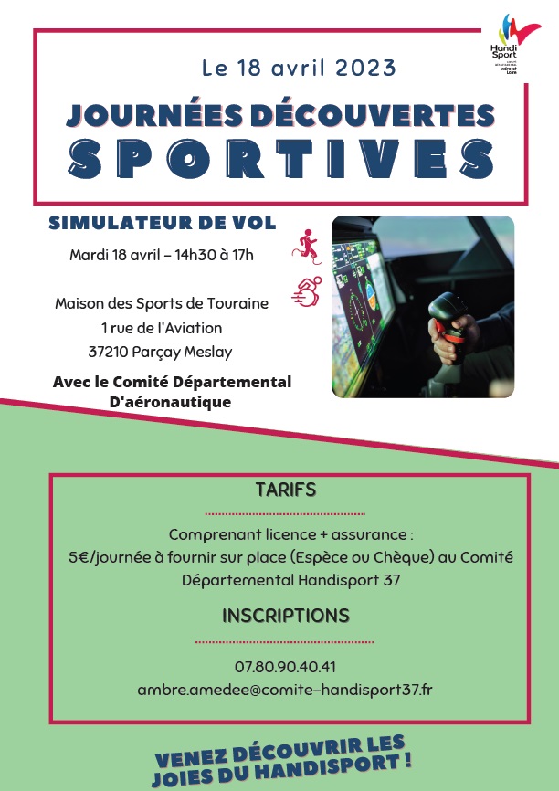 Affiche avec une photo d'un tableau de bord de simulateur de vol.