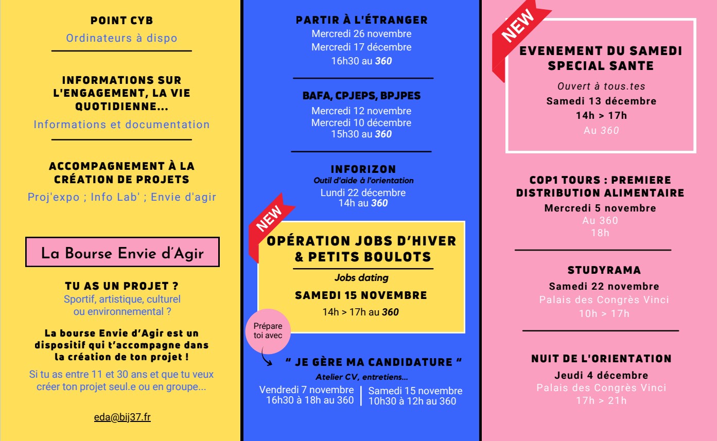 Tout le planning listé ci dessus