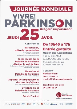 Affiche de la journée mondiale vivre avec parkinson