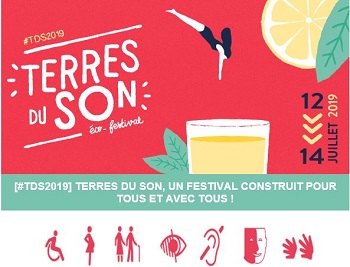 Afficxhe du festival avec les pictogrammes de l'accessibilité