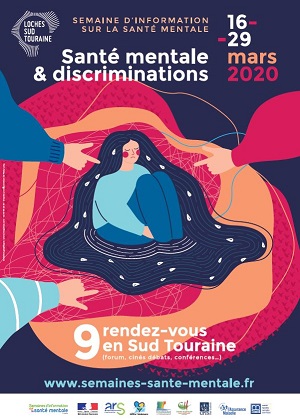 Affiche des semaines d'inforamtion sur la santé mentale en sud touraine