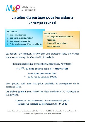 Affiche des ateliers du partage